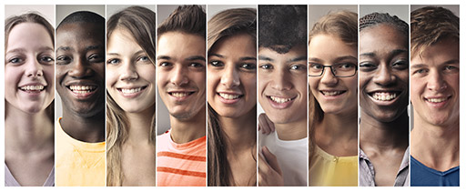 Multiethnic Teenagers Portraits